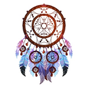 Bright Dreamcatcher Clipart & Dreamcatcher Vector poster Gallery wall Active