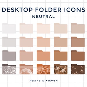 Neutral Desktop Folder Icons, Desktop Icons for Mac, Desktop Folder Icons Aesthetic, Desktop Icons Cute, Desktop Icons Windows, Organizer