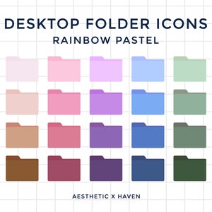 Pastel Desktop Folder Icons, Desktop Icons for Mac, Desktop Folder Icons Aesthetic, Desktop Icons Cute, Desktop Icons Windows, Organizer