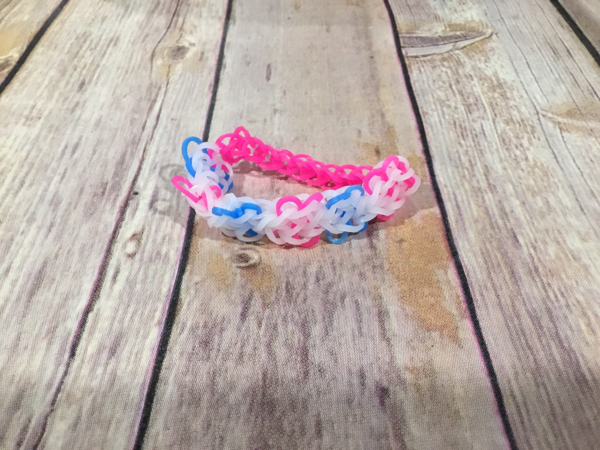 Set of Five Rainbow Loom Butterfly Blossoms Bracelets. Etsy