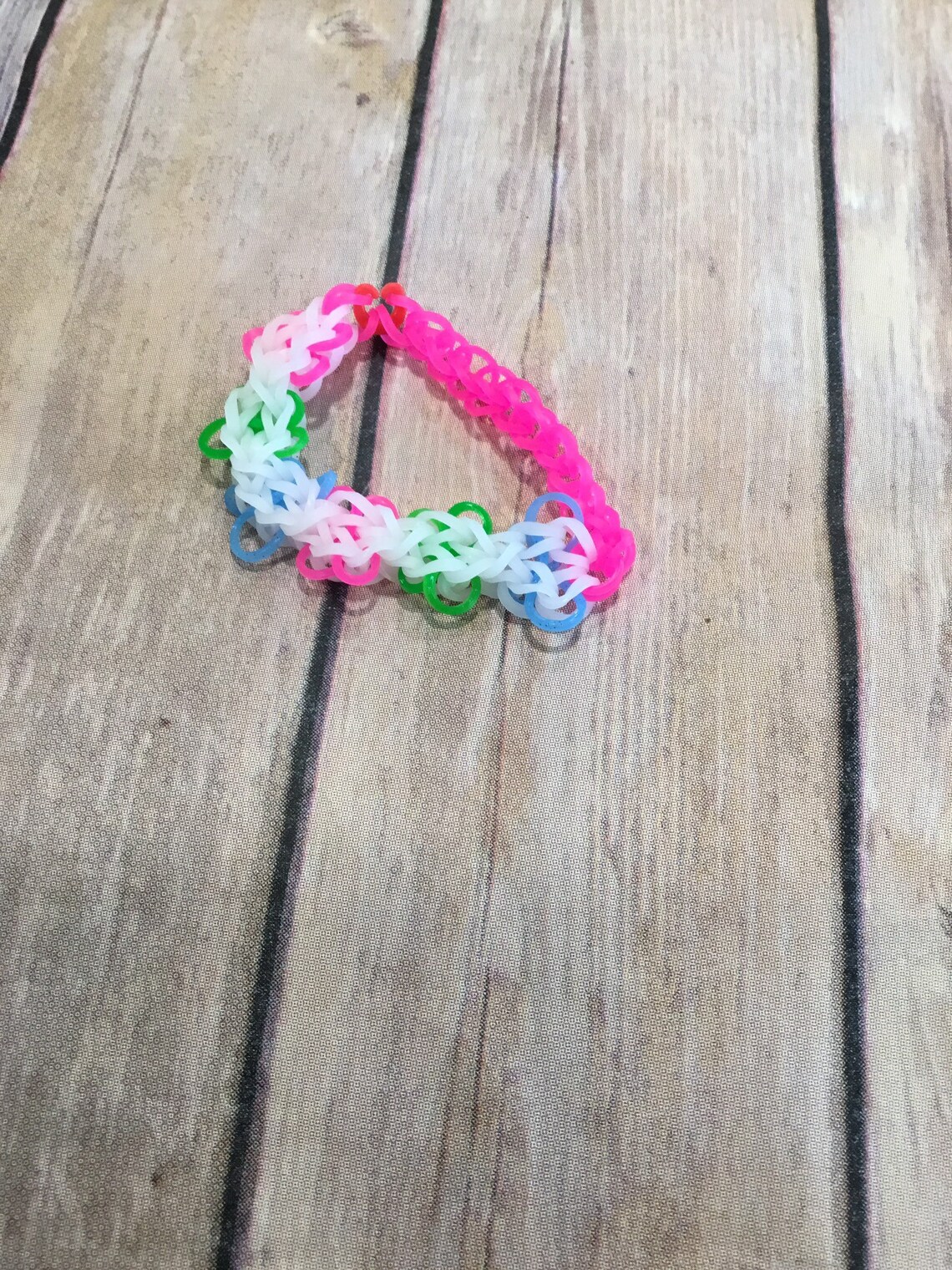 Set of Five Rainbow Loom Butterfly Blossoms Bracelets Etsy