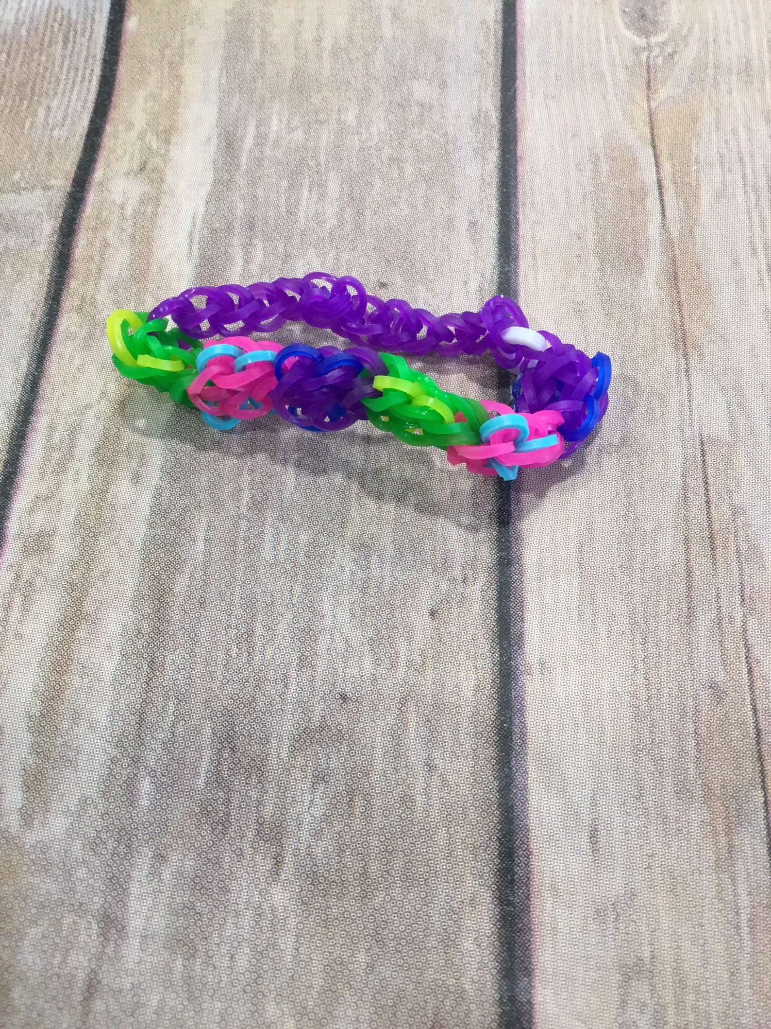Set of Five Rainbow Loom Butterfly Blossoms Bracelets Etsy UK