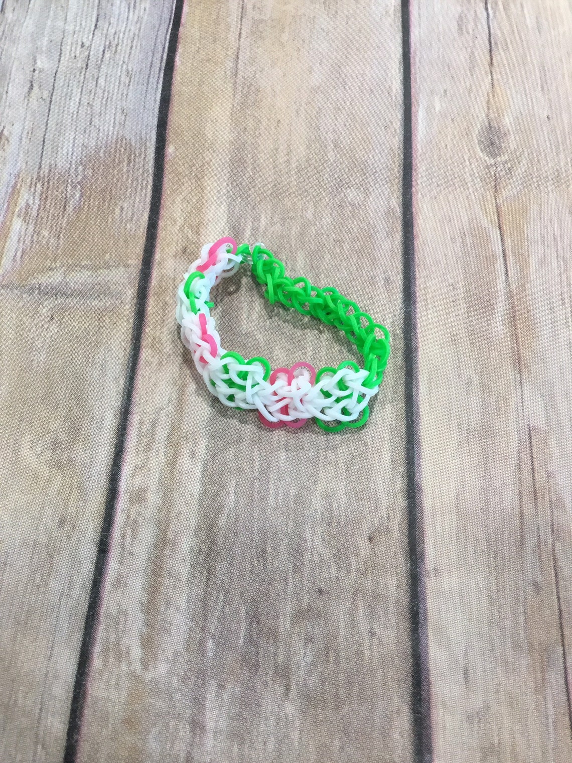 Set of Five Rainbow Loom Butterfly Blossoms Bracelets Etsy