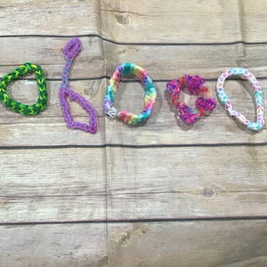 Set of Five Rainbow Loom Bracelets