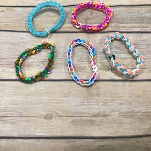 Set of Five Rainbow Loom Bracelets