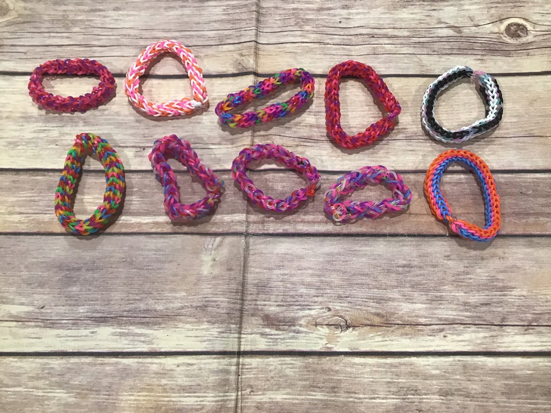 Set of 20 Rainbow Loom Bracelets Etsy