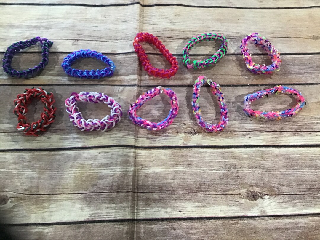 Set of 30 Rainbow Loom Bracelets Etsy