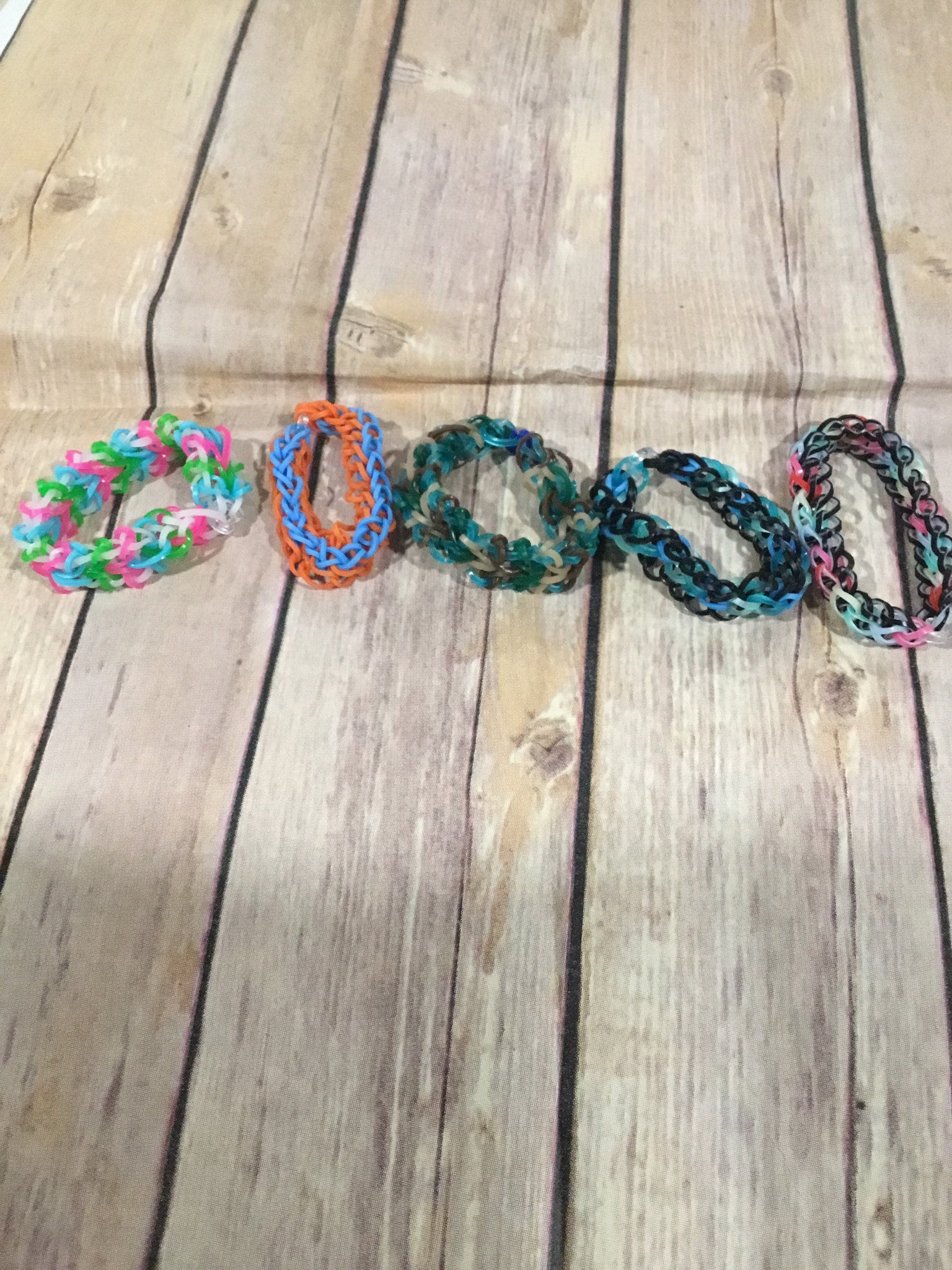 2 Pack of Beaded Rainbow Loom Bracelets