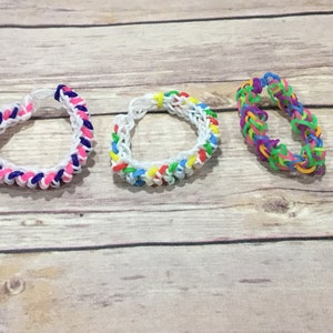 Set of Three Rainbow Loom Bracelets