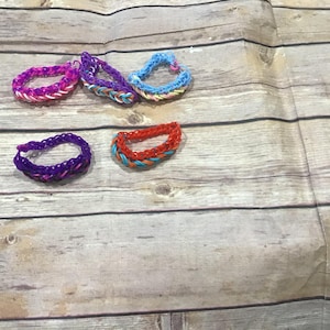 Set of Five Rainbow Loom Bracelets