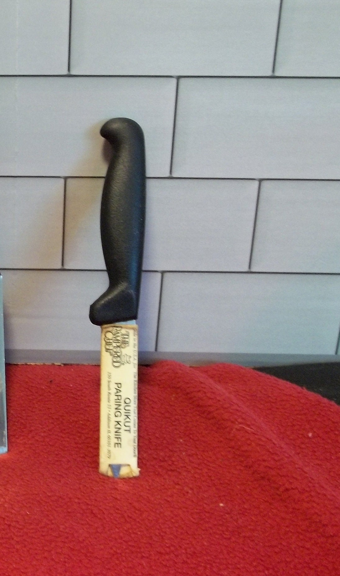 Pampered Chef Quikut Paring Knife Lot of 2 #1257 Cranberry