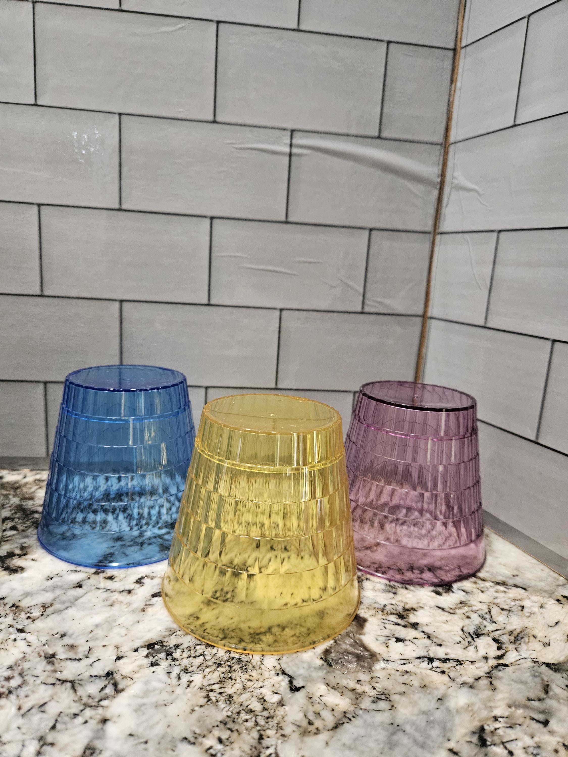 Vintage Oatmeal Cups Tumblers Quaker Crystal Wedding Plastic **YOUR ...