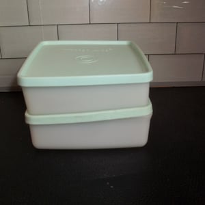TUPPERWARE Sandwich Keeper Blue Square Locking Container 3752D-1