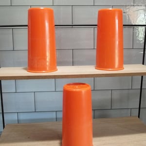 Tupperware cup tumblers juice kid 6oz series #117 Orange set 70&#39;s Retro kitchen