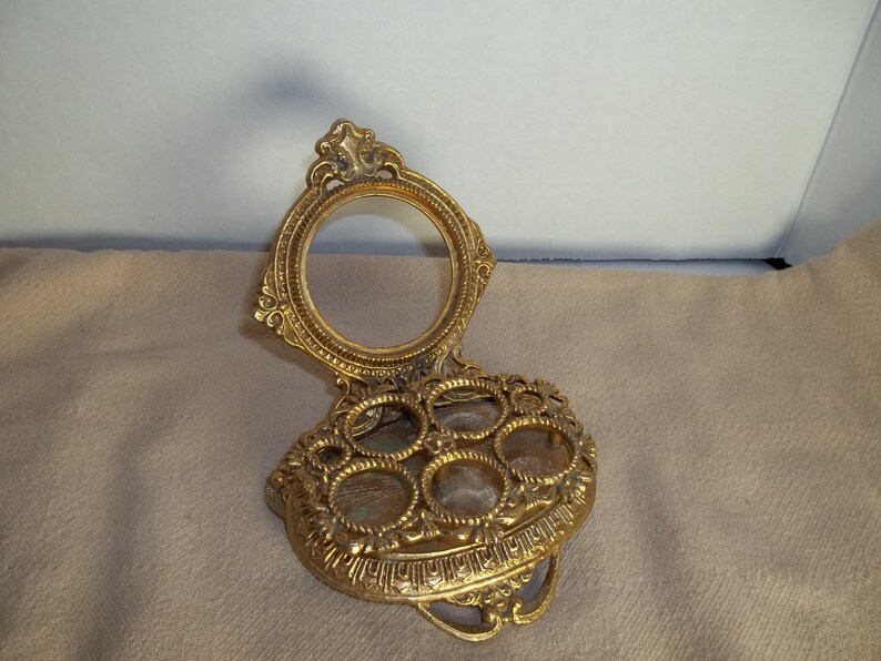 Vintage Brass Lipstick Lipliner Holder Ornate Celeste Vanity Etsy