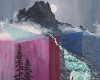 Cascadia Mountain Landscape Giclée Print – Pacific Northwest Art