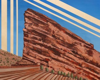 Red Rocks Amphitheater Art Print – Colorado Giclée Wall Art