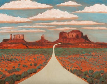 The Open Road - Archival Giclée Print inspired by Monument Valley in Utah & Arizona