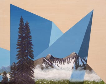 Mountain Geometry - Archival Giclée Print inspired by Colorado Mountains & the Denver Art Museum