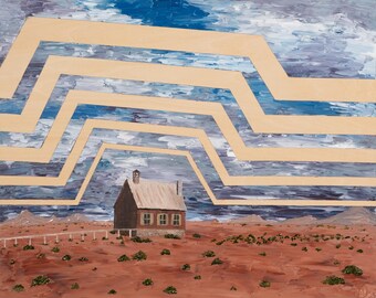 Lessons in the Sand - Archival Giclée Print inspired by an old schoolhouse in the Utah desert