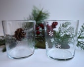 Snowflake glass drinking glass Christmas drinking glass vinyl Christmas glass Christmas gift