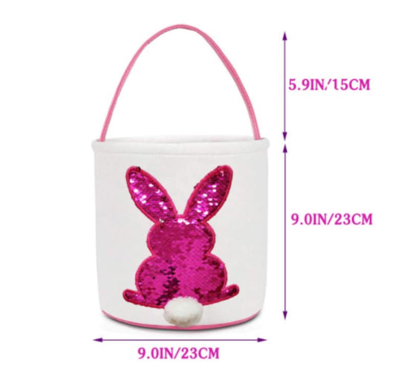 Easter Gift For Kids. Easter Basket Bunny Tote Bag Bucket for Easter Eggs Easter EggsGift Baskets for Kids Toys