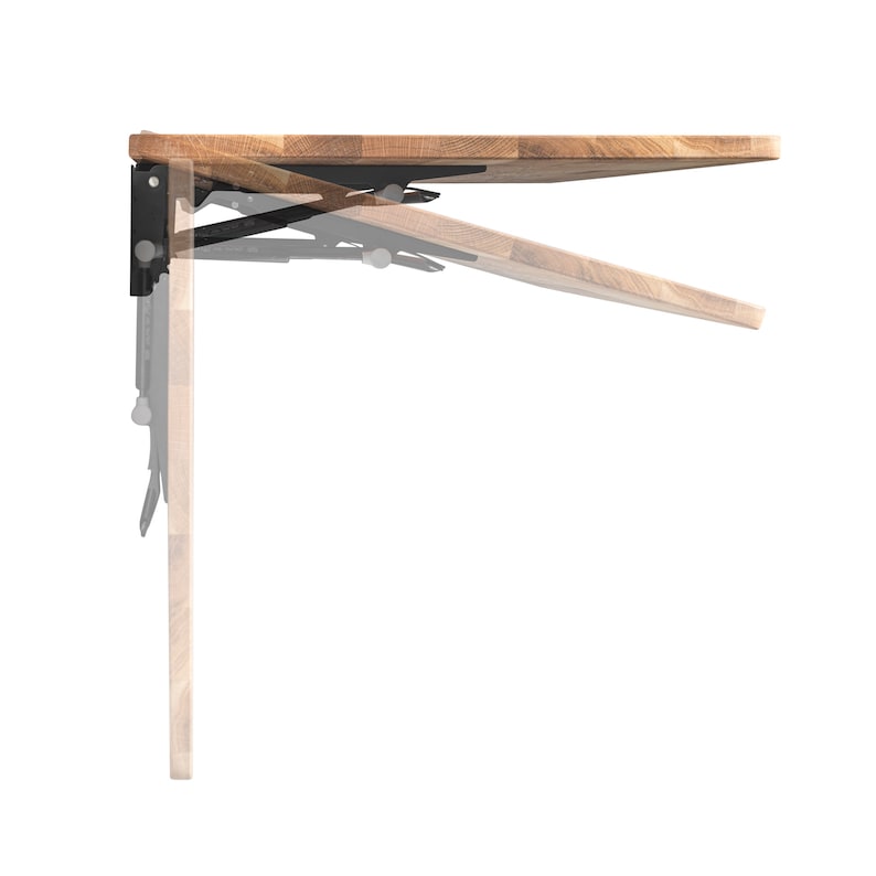 Walnut Space Saver Folding Floating Desk, Wooden Folding Table, Wall Mount Study Desk, Fold Down Dining Table, Murphy Desk, Home Office Desk
