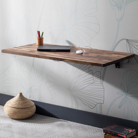 FURNIKNA Folding Wall Table,Fold Down Desk Wall Mounted,Laundry Room Table For Folding Clothes,Foldable Floating Mount Desk For Small