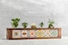 Wooden Planter with 6 Mexican Tiles, Indoor and Outdoor Rustic Plant Box, Window Box, Flower Box for Windowsill, Patio, Balcony, Garden