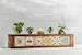 Wooden Planter with 6 Mexican Tiles, Indoor and Outdoor Rustic Plant Box, Window Box, Flower Box for Windowsill, Patio, Balcony, Garden 