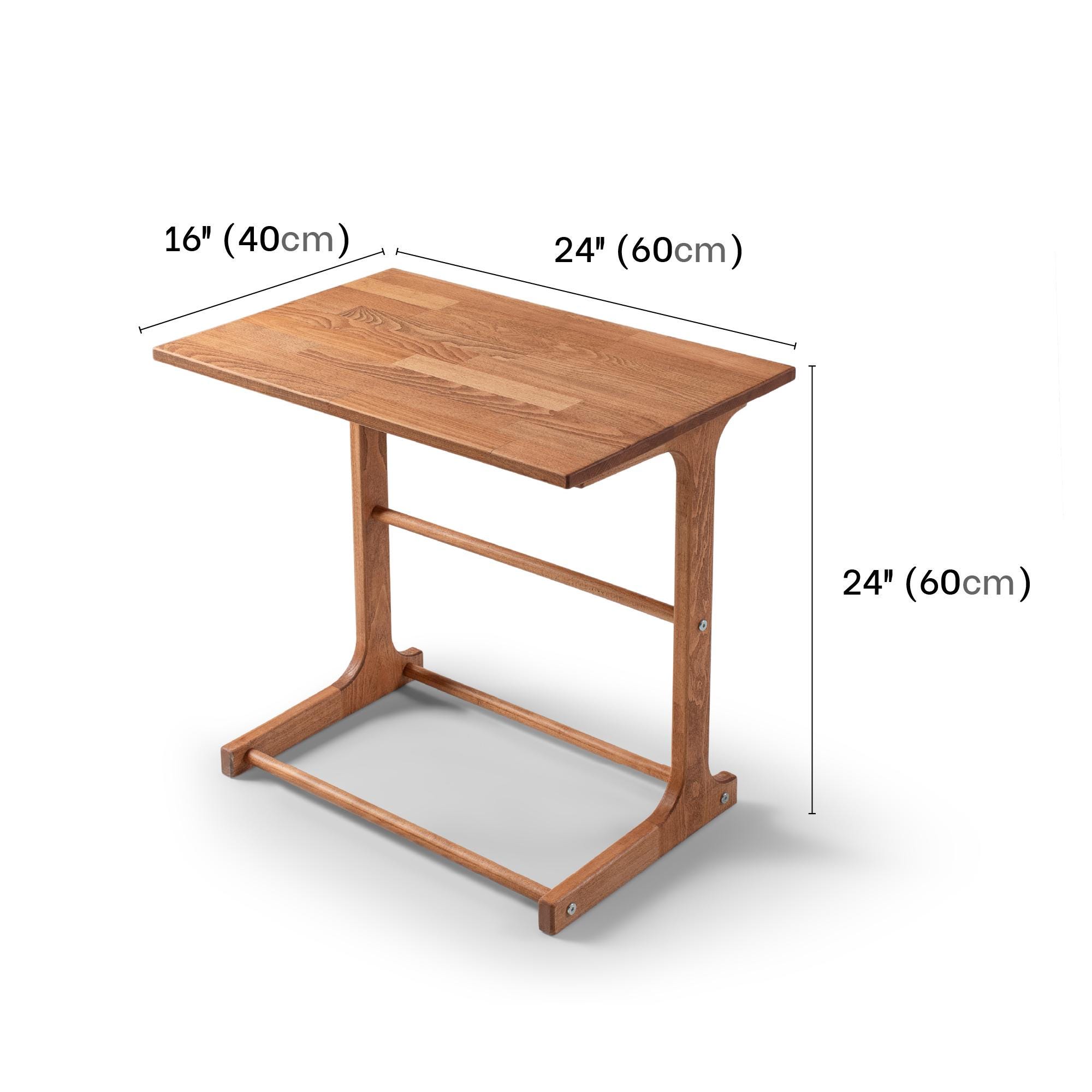 YFGNOEMI C Shaped End Table, Adjustable Height Couch Side