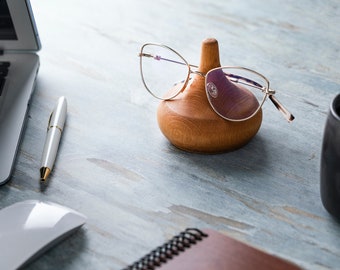 Eyeglasses Holder, Eyeglasses Stand, Wooden Eyewear Stand, Spectacles Organizer for Office Desk, Sunglasses Holder,Bedside Stand for Glasses