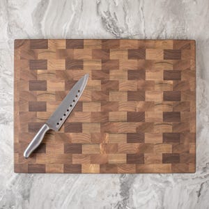 Walnut Cutting Board Double Sided, End Grain Butcher Block, Reversible Chopping Board, 1.50&quot;and 2.00” Thickness, End Grain Charcuterie Board