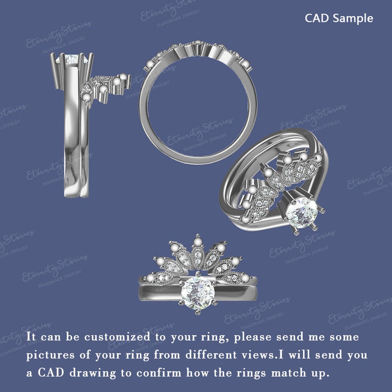 Natural Pearl Wedding Band Women Rose Gold Pear Ring Enhancer Etsy