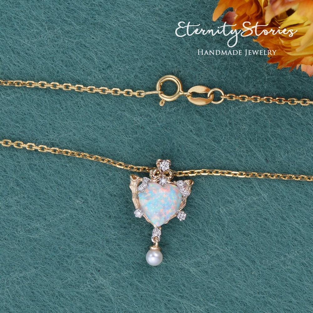 TATIANA☆Colored Heart Pearl Necklace TATIANA☆Colored Heart Pearl Necklace TATIANA】Flower in the