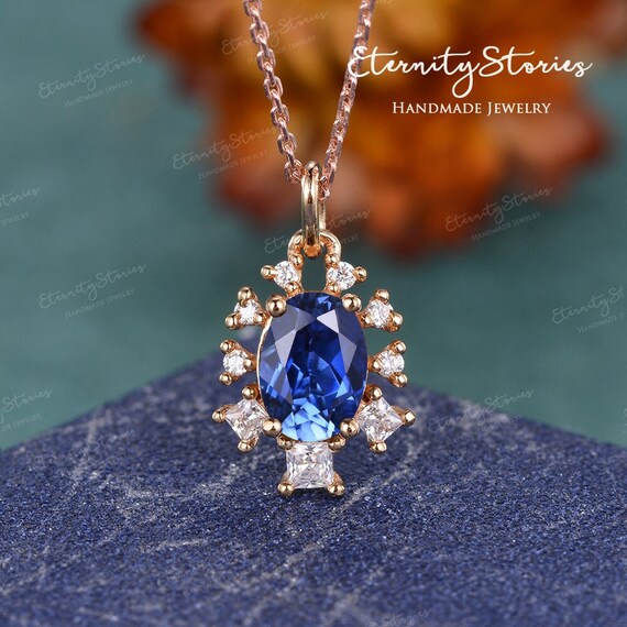 Ladies sale sapphire necklace