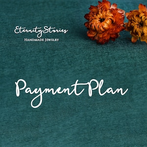 Payment Plan for Skye- blue sandstone bridal set with 18K White Gold+Diamond side stones