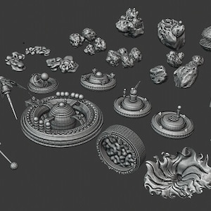 Space Wargaming Terrain - 3D printable (STL FILES ONLY)