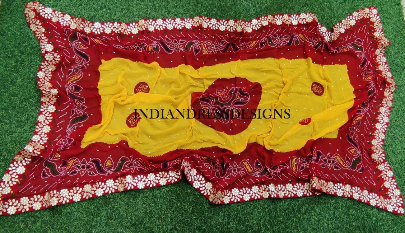 Indian Rajasthani Bandhej Pure jaipuri Chunri Etsy
