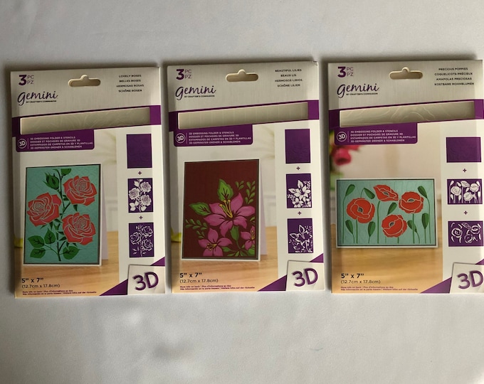 3D Embossing Folders With Stencils (set 1) - Crafter’s Companion ...