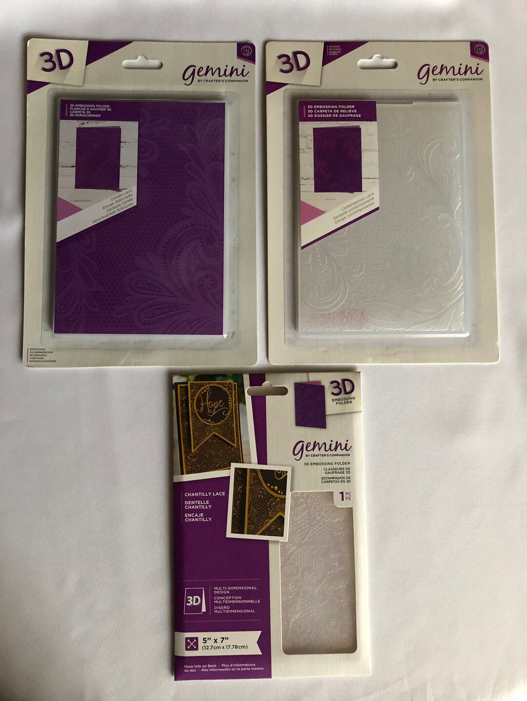 3D Embossing Folders 2 5 X 7 Crafters Companion Gemini 3 Dimensional