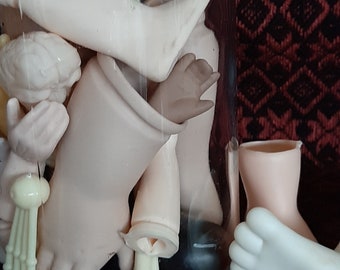 Doll body parts Perfect for your oddity collection Country canning jar Candle jar Arms legs Oddity jar Doll making supplies Fingers and toes