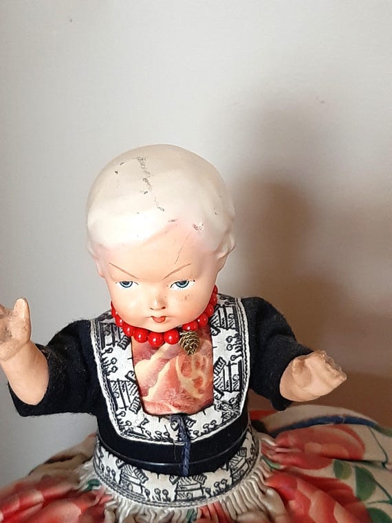 Antique Doll Tea Cozy Tea Cozy Doll Hungarian Themed Doll With