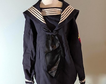 Vintage barns Goosey Gander [kanadensisk] sjömansdräkt Barns militära dräkt Cracker Jacks uniform