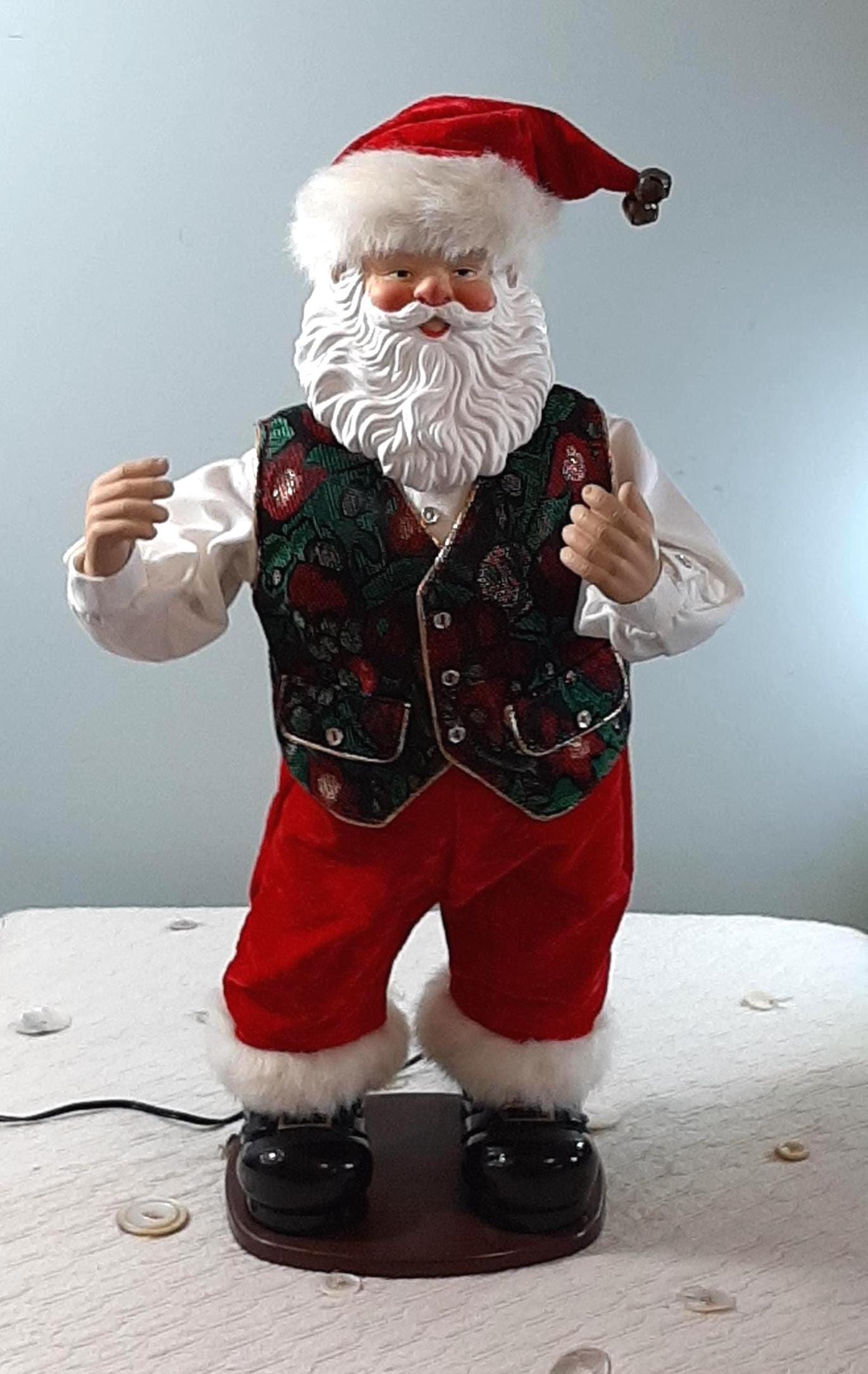 Rockin' Around Santa Animated Christmas Decoration Dances and