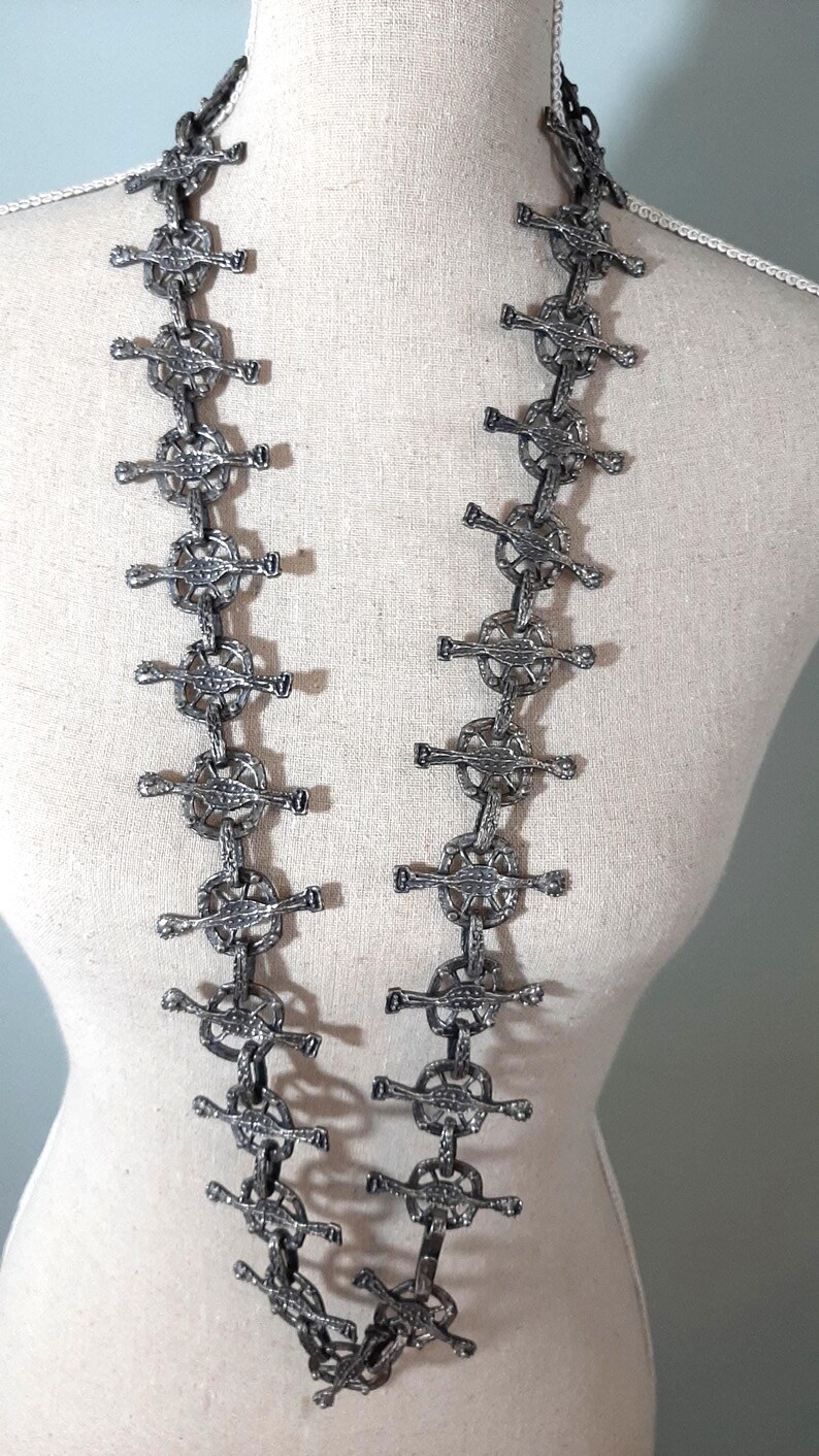 Gothic Mittelalter Kette Gürtel - Chunky Halskette, Cosplay Fashion Statement Bild 4