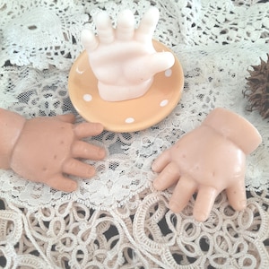 Severed Hand Soap with your choice of a soap dish  Baby Hand Soap Weird Soap  Horror Gothic Bathroom Spooky  Bizarre Oddity Novelty Fun soap
