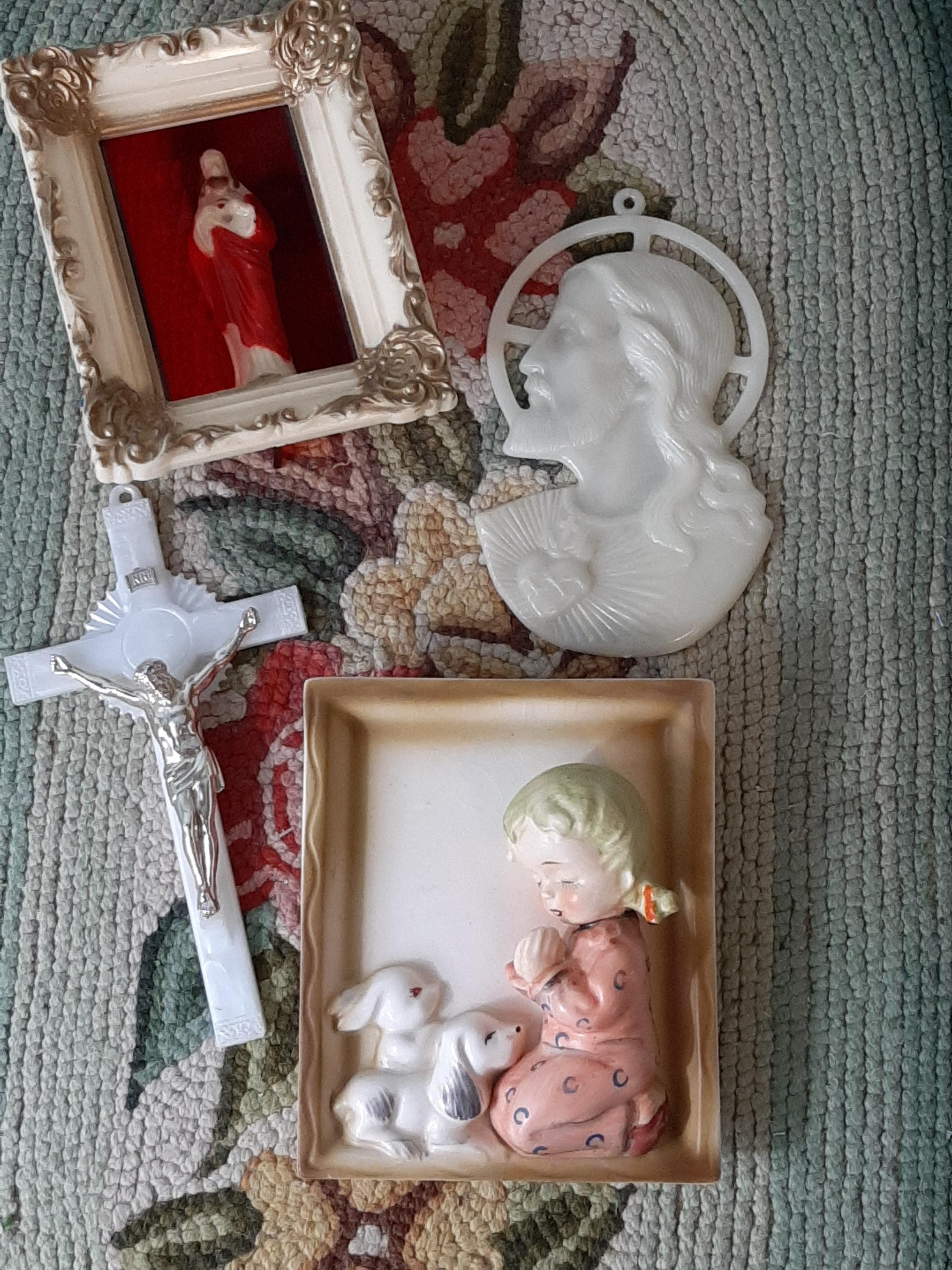 ヴィンテージの宗教テーマの壁アート 3D フレーム入りイエスの子供の