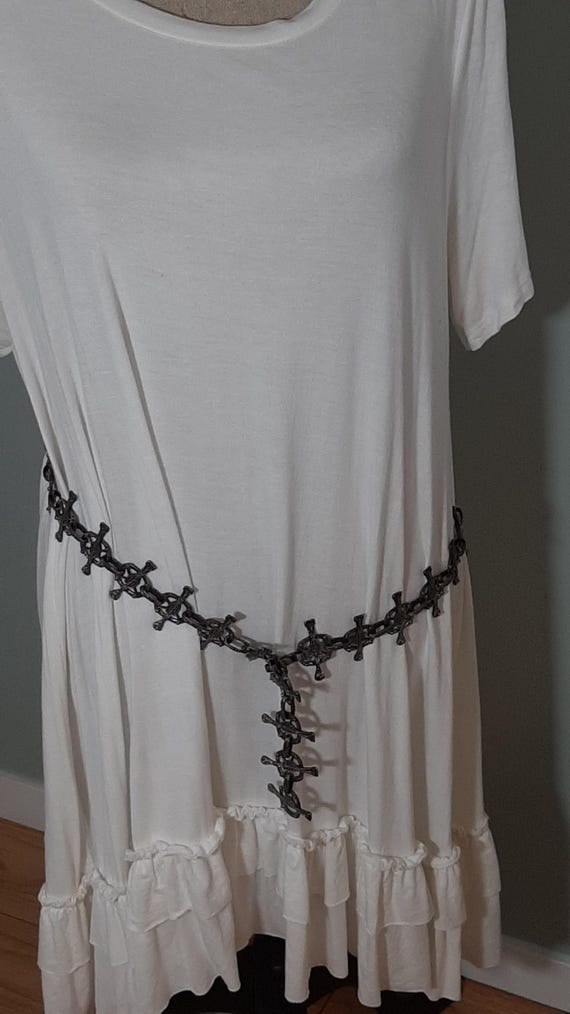 Gothic metal belt chunky necklace Medieval belt Cosplay Roleplay Costume belt Fashion belt Necklace Punk rocker fashion Chain belt Unisex