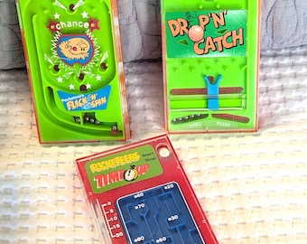 70 年代のビンテージ ポケット ゲーム、ミニ メイト ブルー ボックス